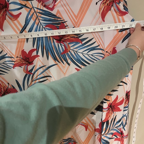 Pink and Blue Floral Dress NWOT - Picture 5 of 6